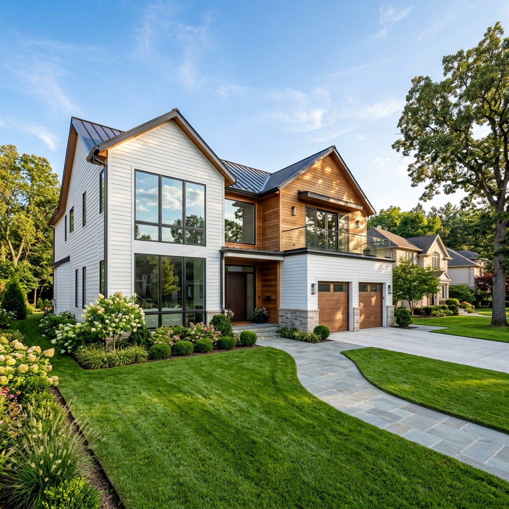 A beautiful home with crystal-clear, clean windows washed by Clearwater Window Care
